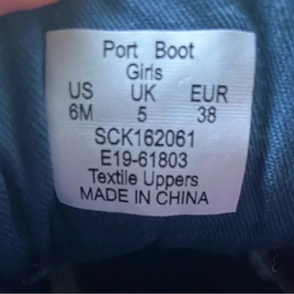 New Sperry “port boot” girls duck puddle jumpers boots Sz  6M - Picture 6 of 8